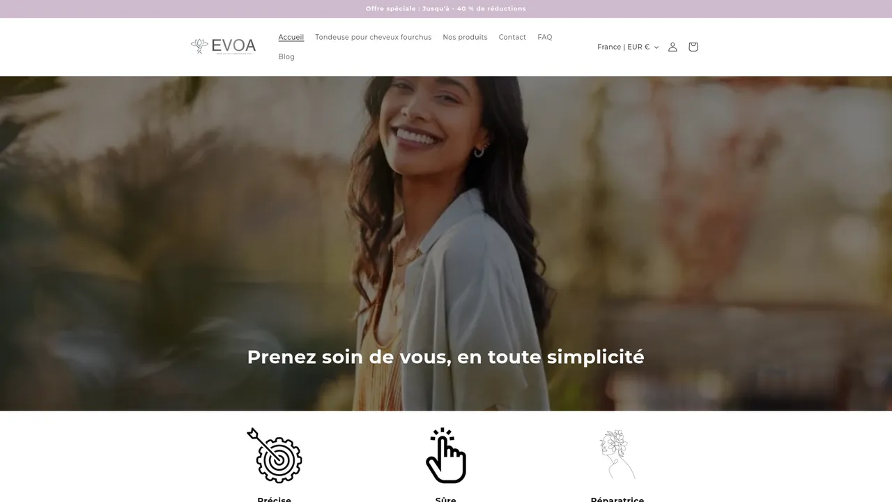 Screenshot de myevoa.com