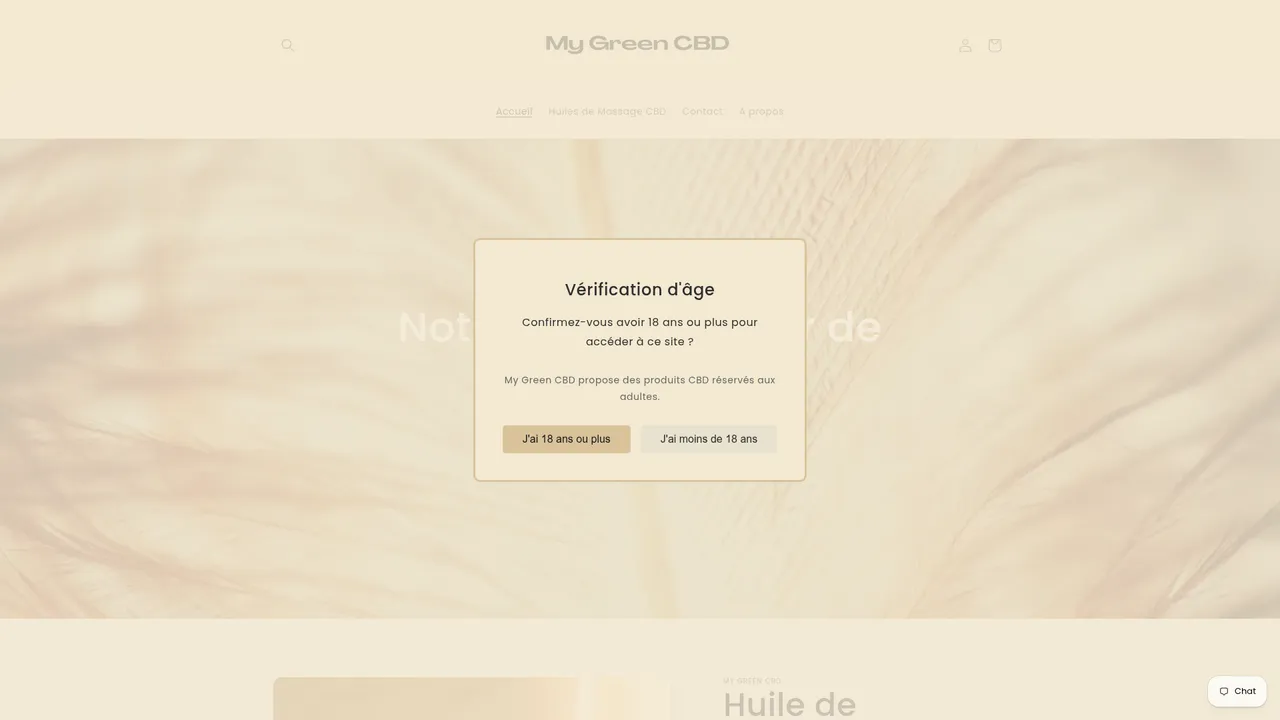 Screenshot de mygreencbd.fr
