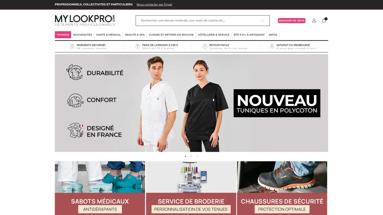 Aperçu du site Mylookpro.com