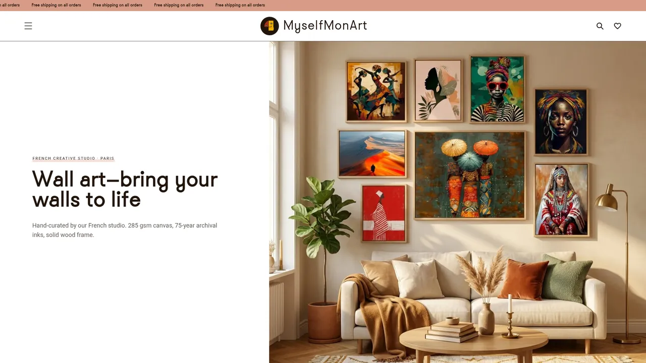 Screenshot de myselfmonart.com