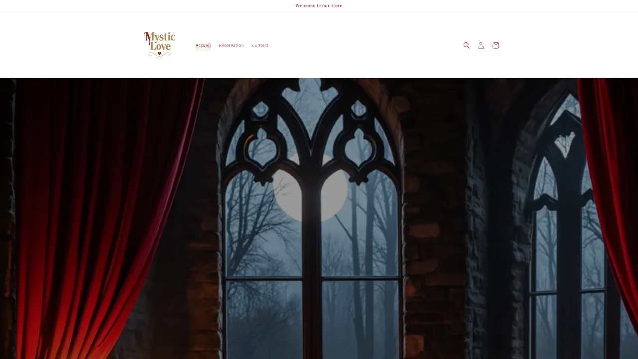 Aperçu du site Mystic love