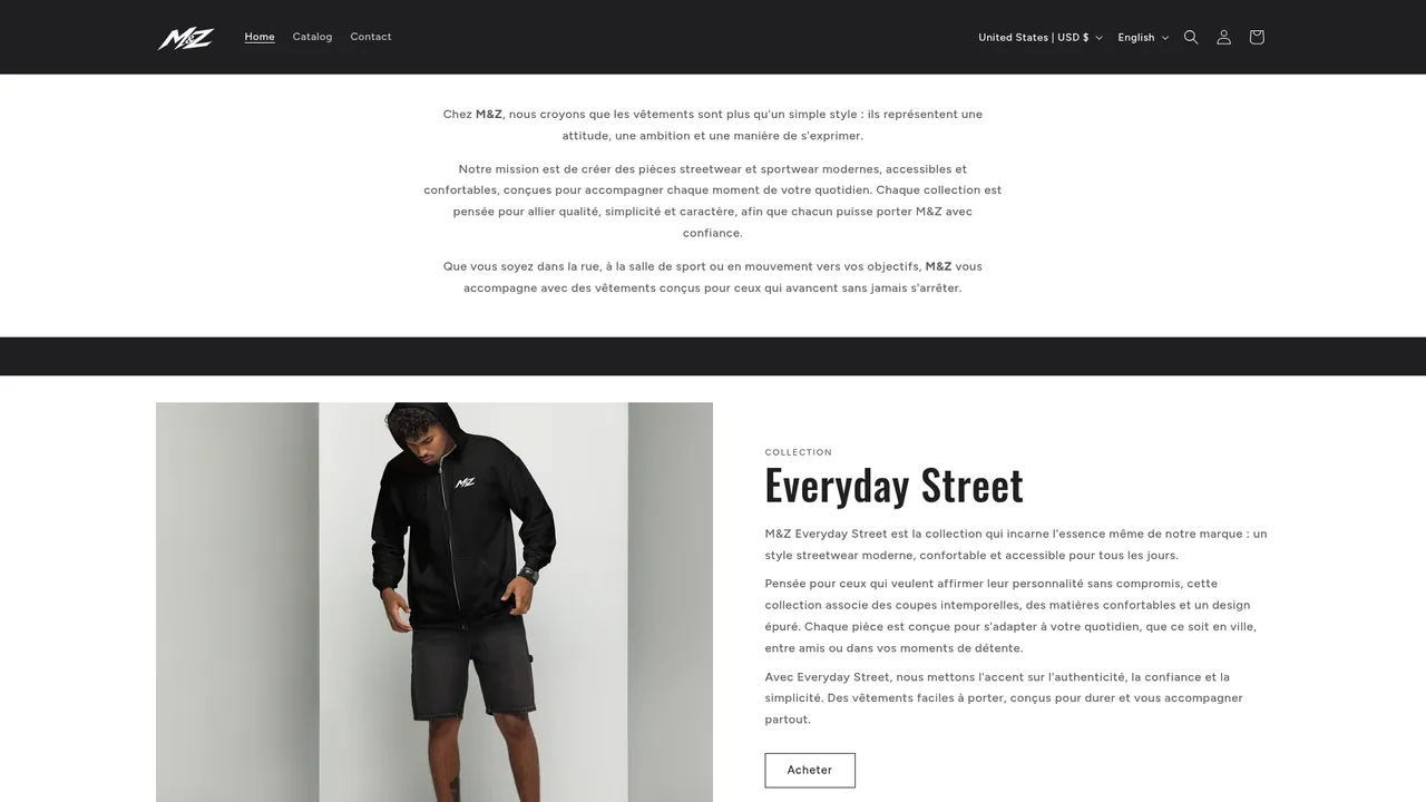 Aperçu du site M&Z