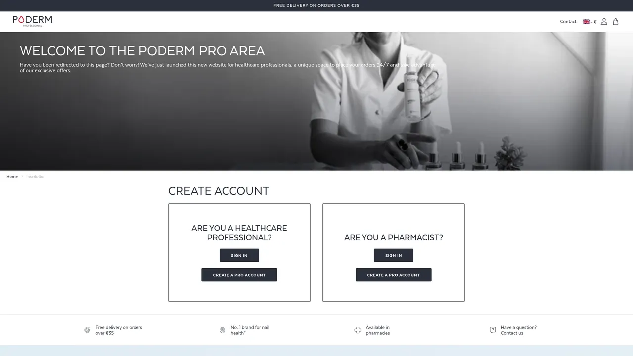 Screenshot de Nail, Foot, and Polish Care | PODERM Professional