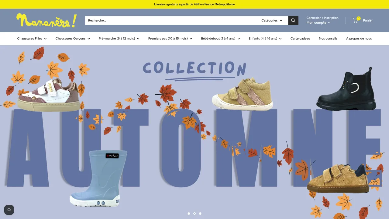 Aperçu du site nananere-chaussures.com