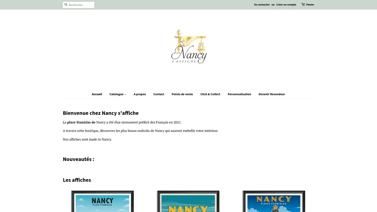 Aperçu du site Nancy s'affiche