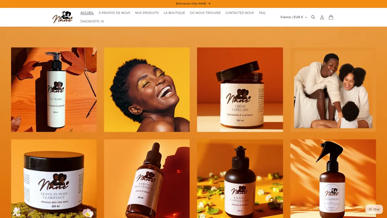 Aperçu du site Nane Hair