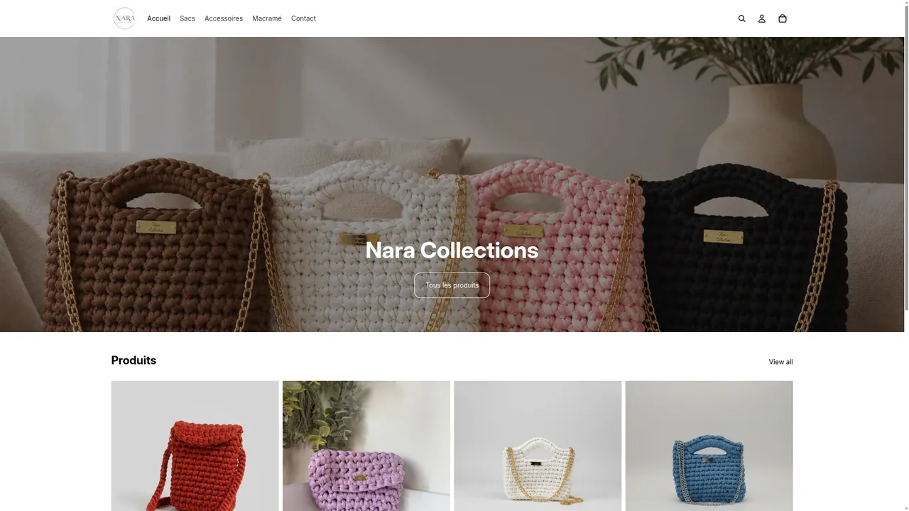 Aperçu du site naracollections.fr