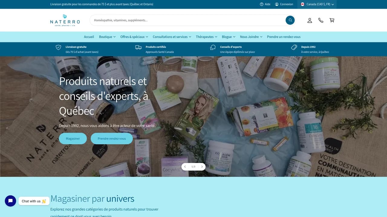 Screenshot de Naterro-Santé, Pharma & Cie