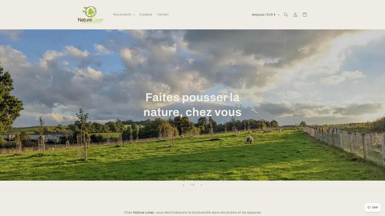 Screenshot de naturelovershop.be