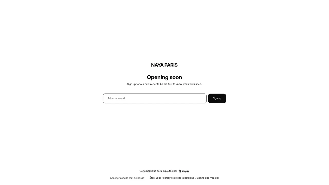 Aperçu du site Naya Paris