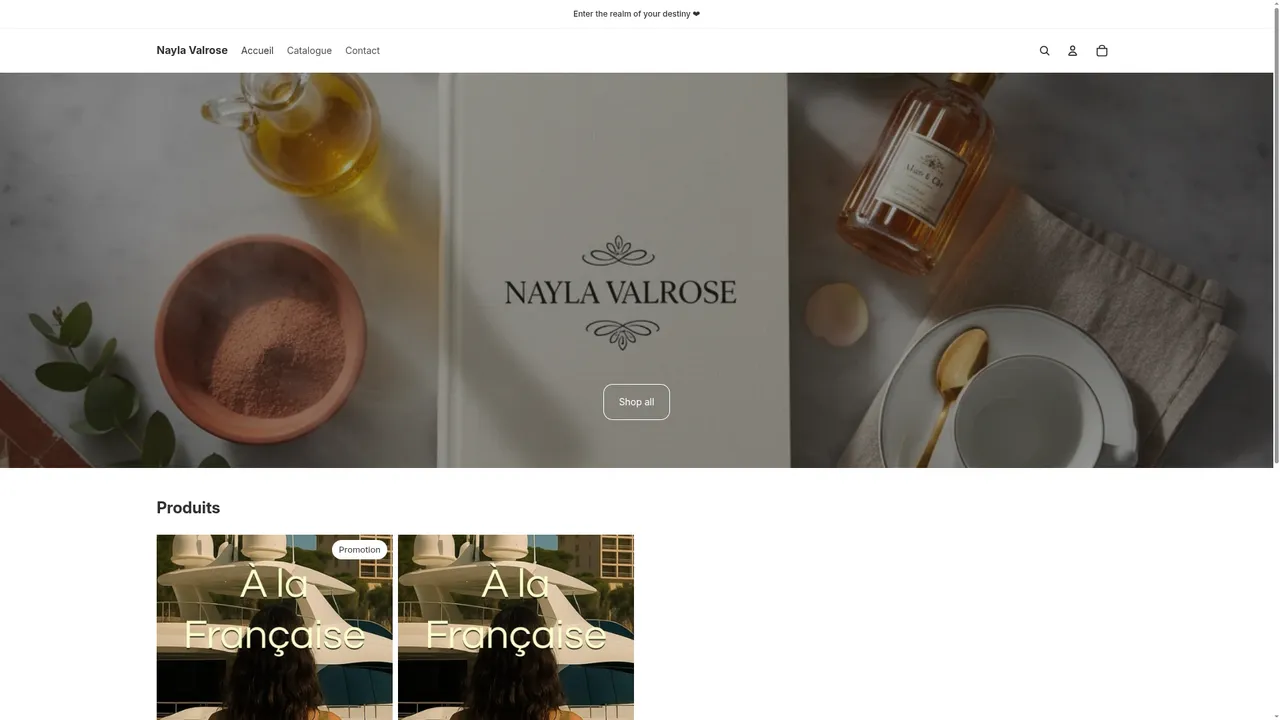 Screenshot de naylavalrose.com