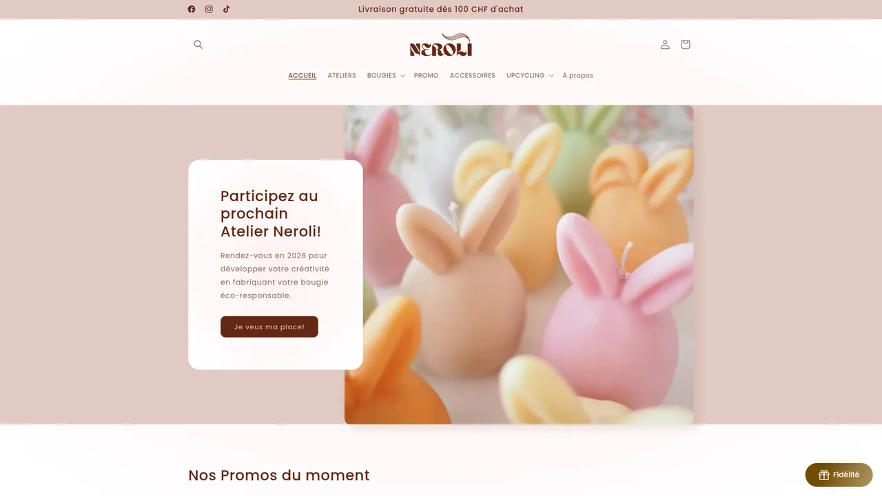 Aperçu du site Neroli Candle