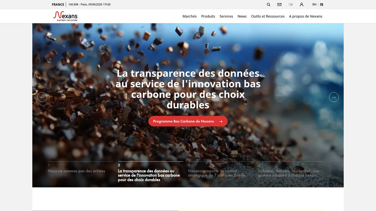 Screenshot de Nexans
