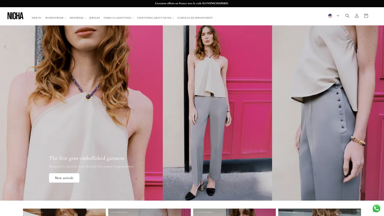 Aperçu du site Nicha Paris