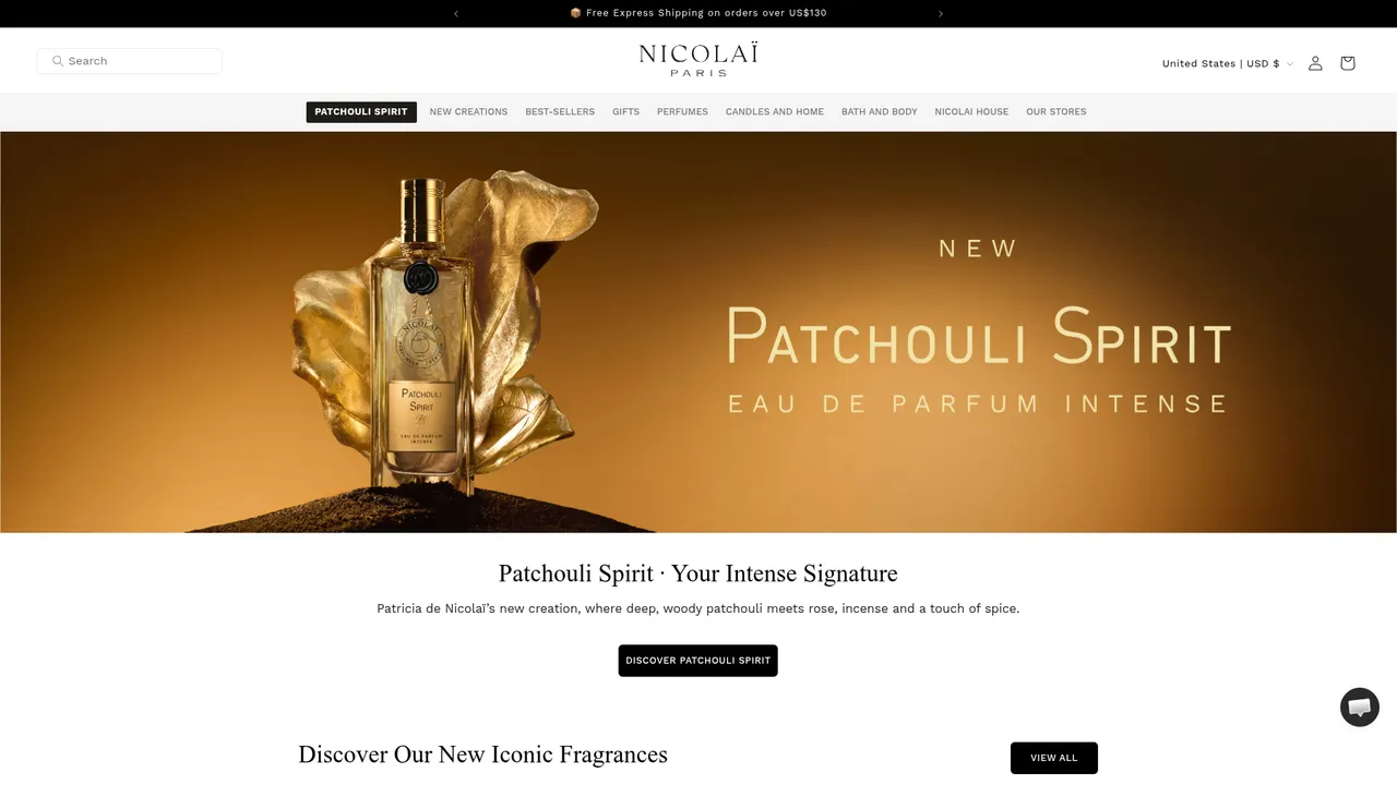 Screenshot de nicolaiparis.com