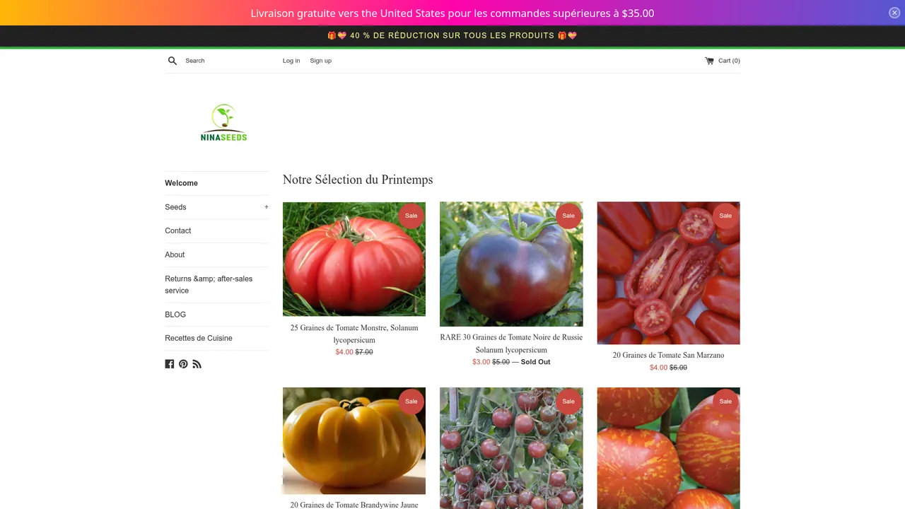 Screenshot de NinaSeeds
