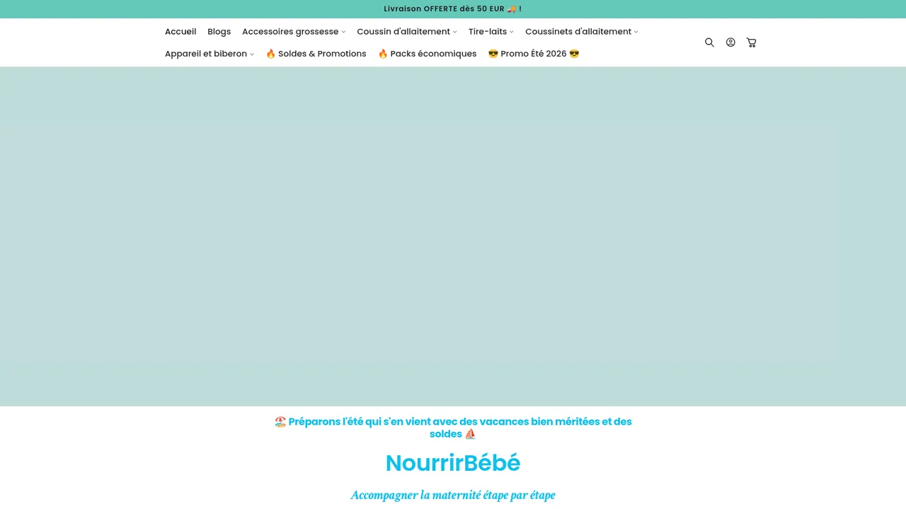 Aperçu du site NourrirBebe.com