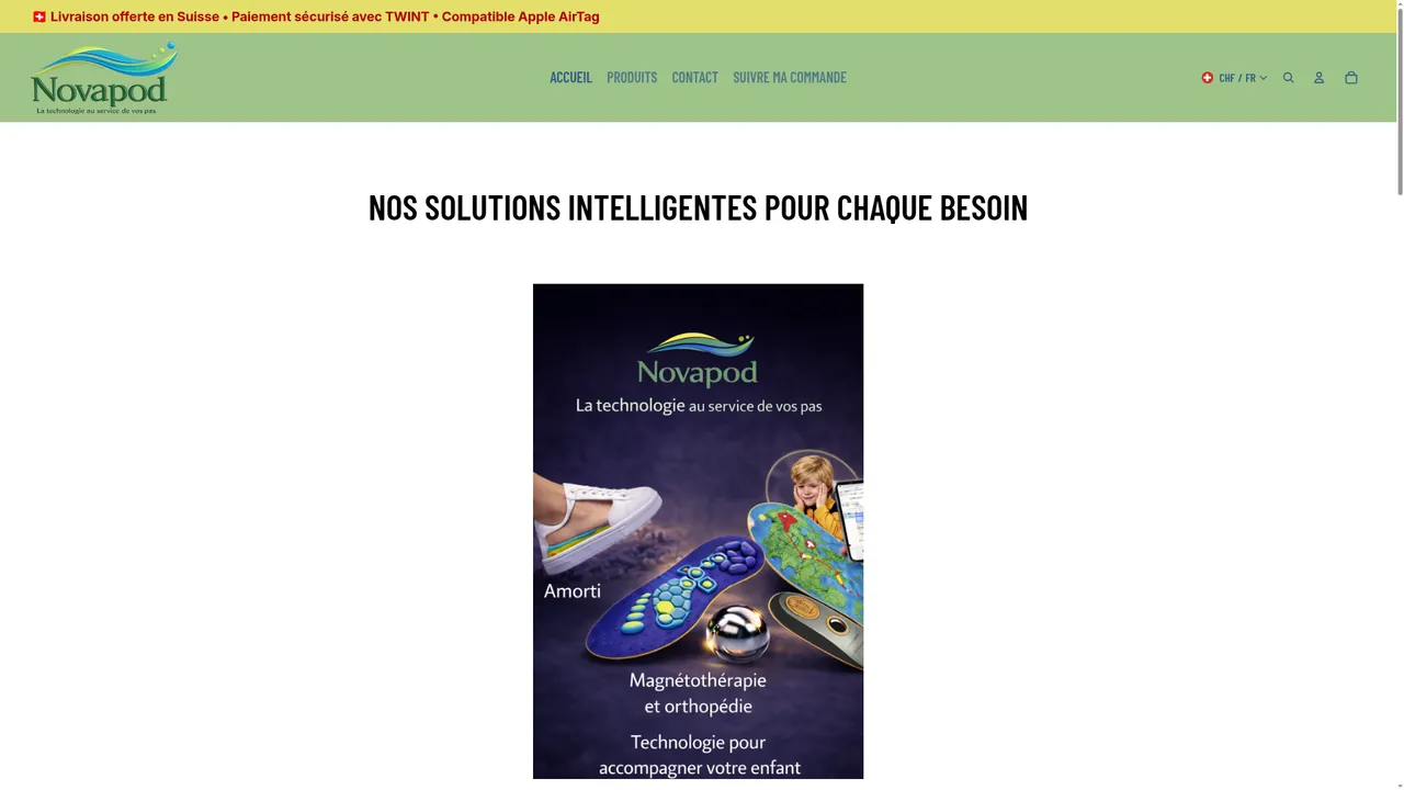 Screenshot de novapod.ch