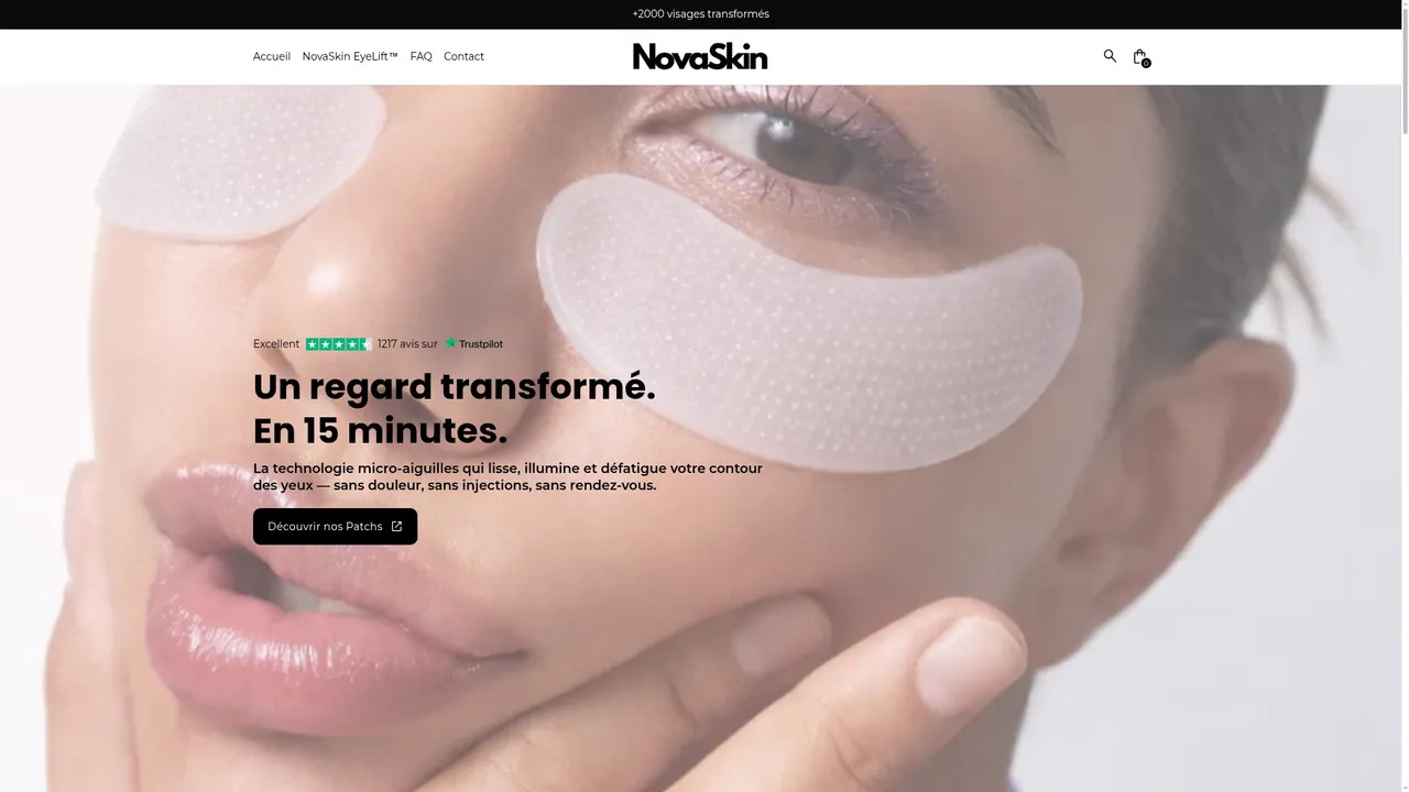 Screenshot de novaskin-shop.com