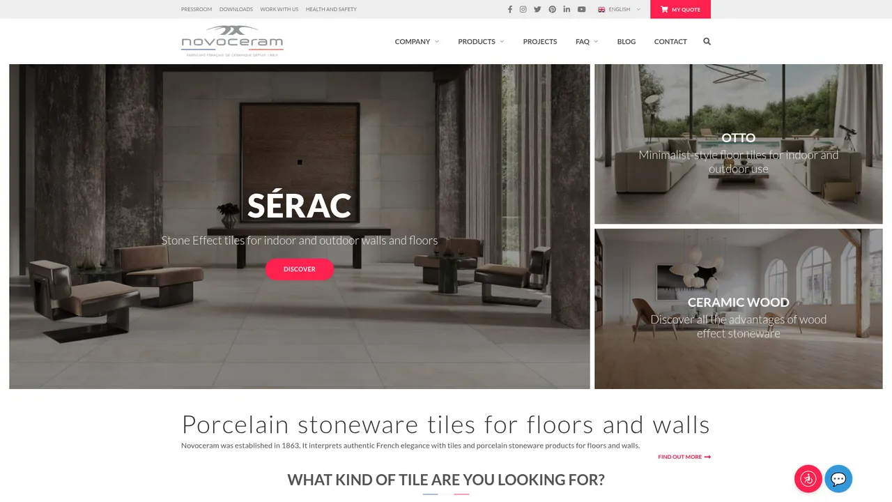 Aperçu du site Novoceram
