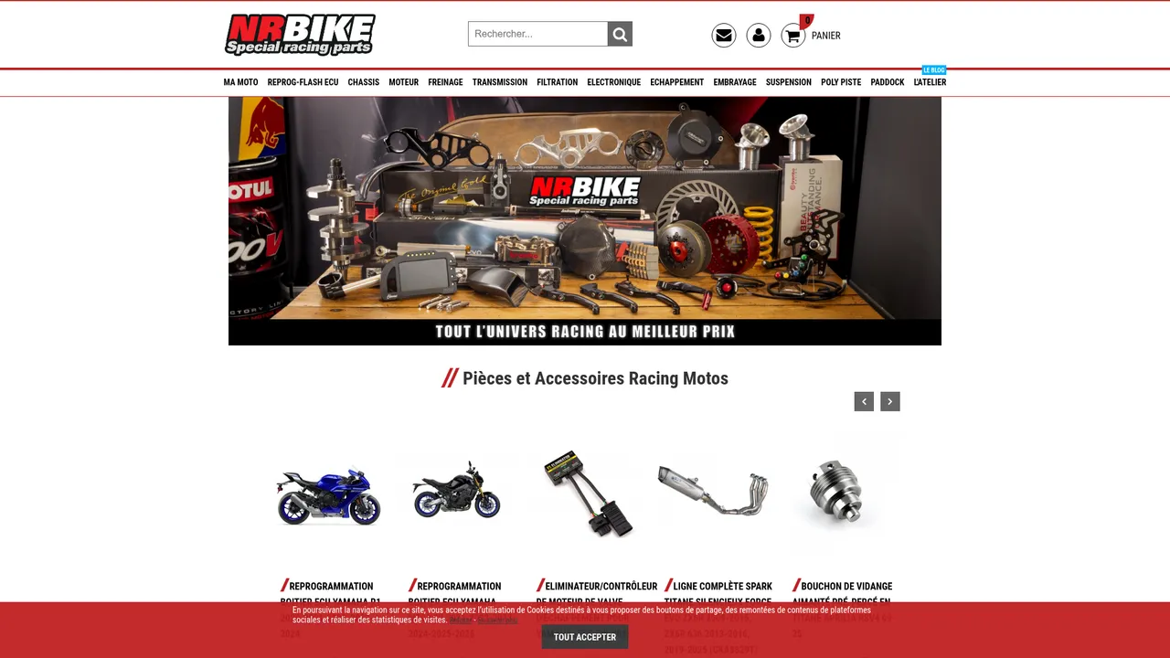 Screenshot de nrbike.fr