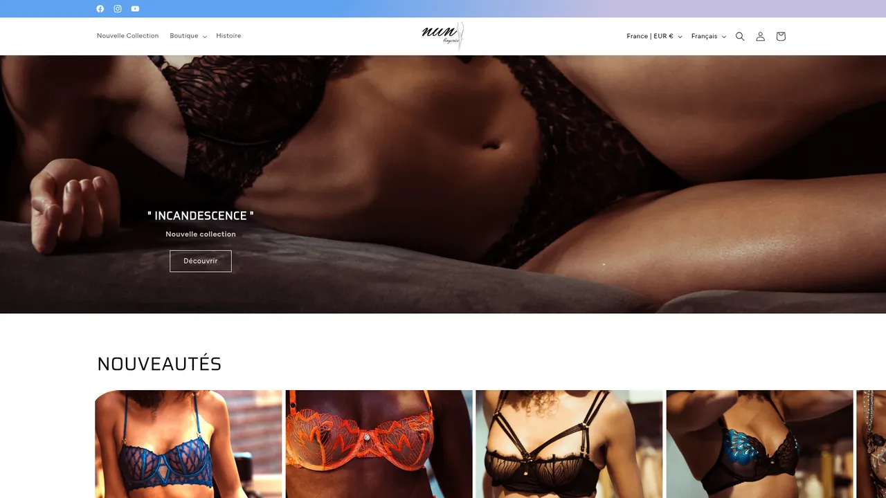 Screenshot de Nun Lingeries