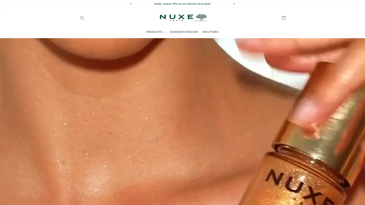 Screenshot de nuxeboutiquefrance.com