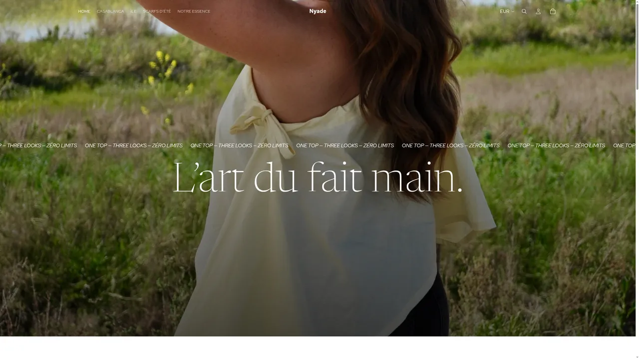 Screenshot de nyadecollection.com