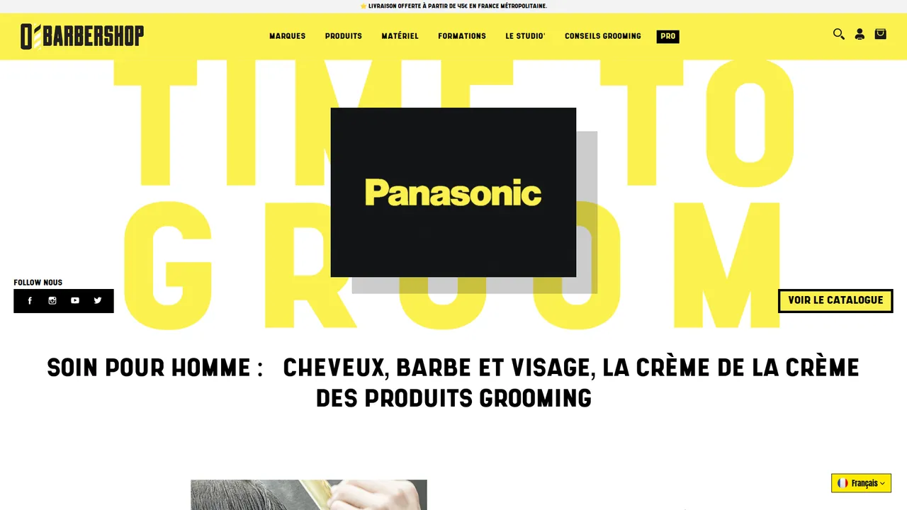 Aperçu du site O'Barbershop