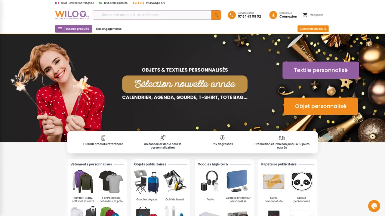 Screenshot de Objets publicitaires personnalisés