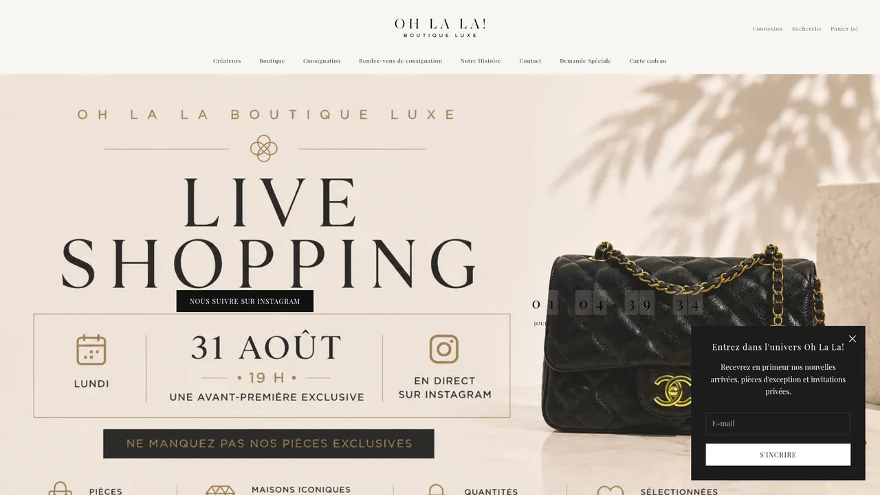 Screenshot de Oh La La ! Boutique Luxe