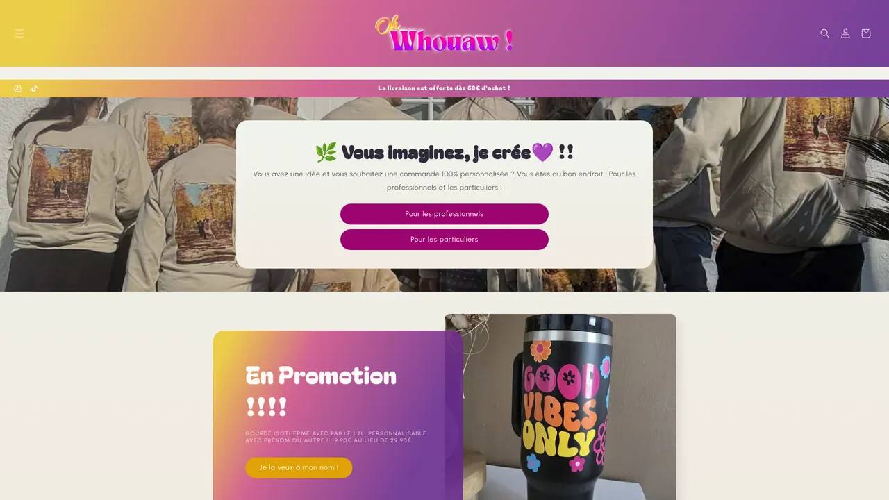 Aperçu du site Oh Whouaw !