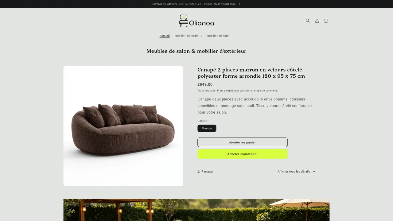 Aperçu du site olianoa.com