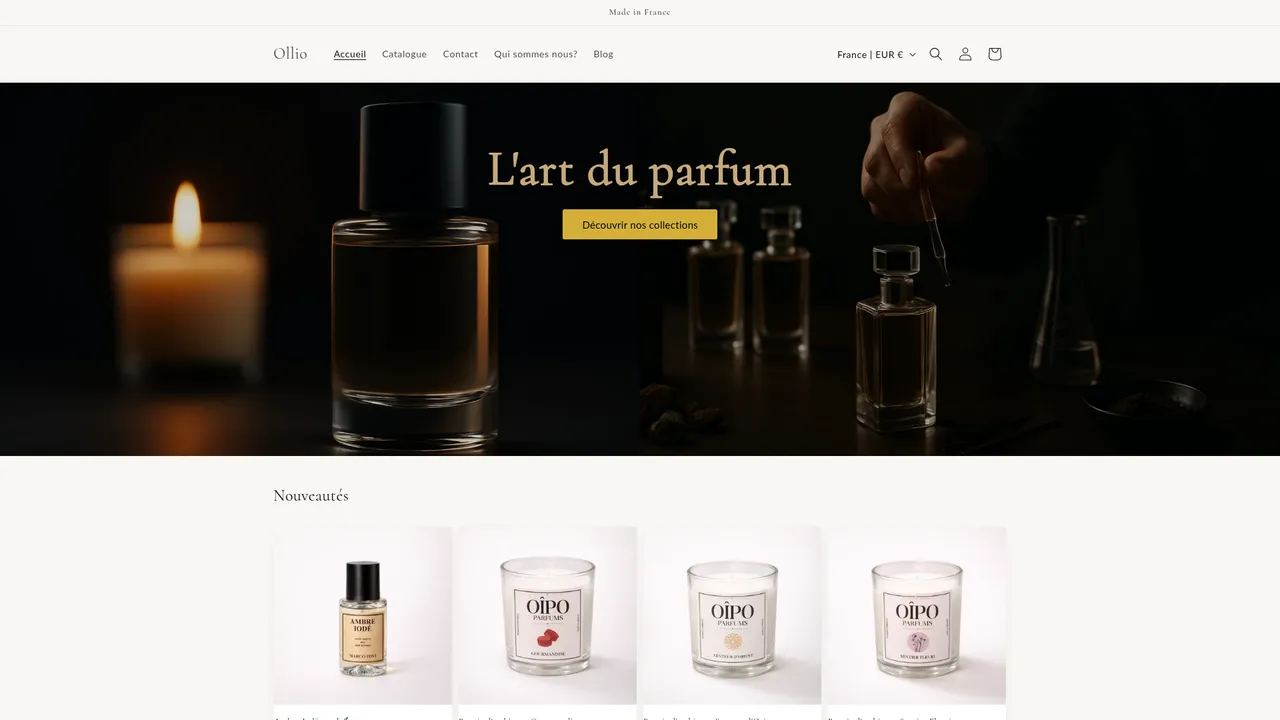Aperçu du site Ollio