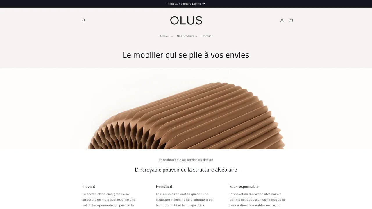 Screenshot de OLUS Mobilier
