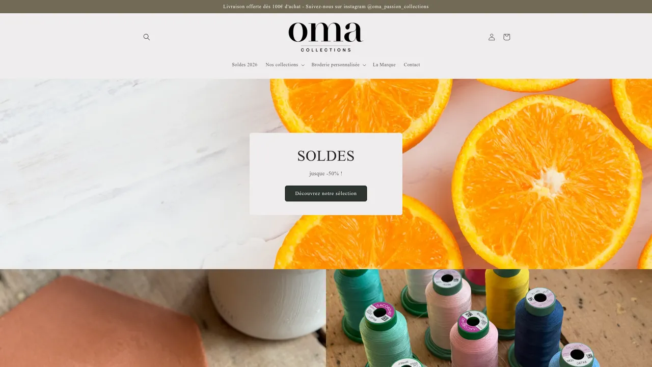 Screenshot de OMA COLLECTIONS