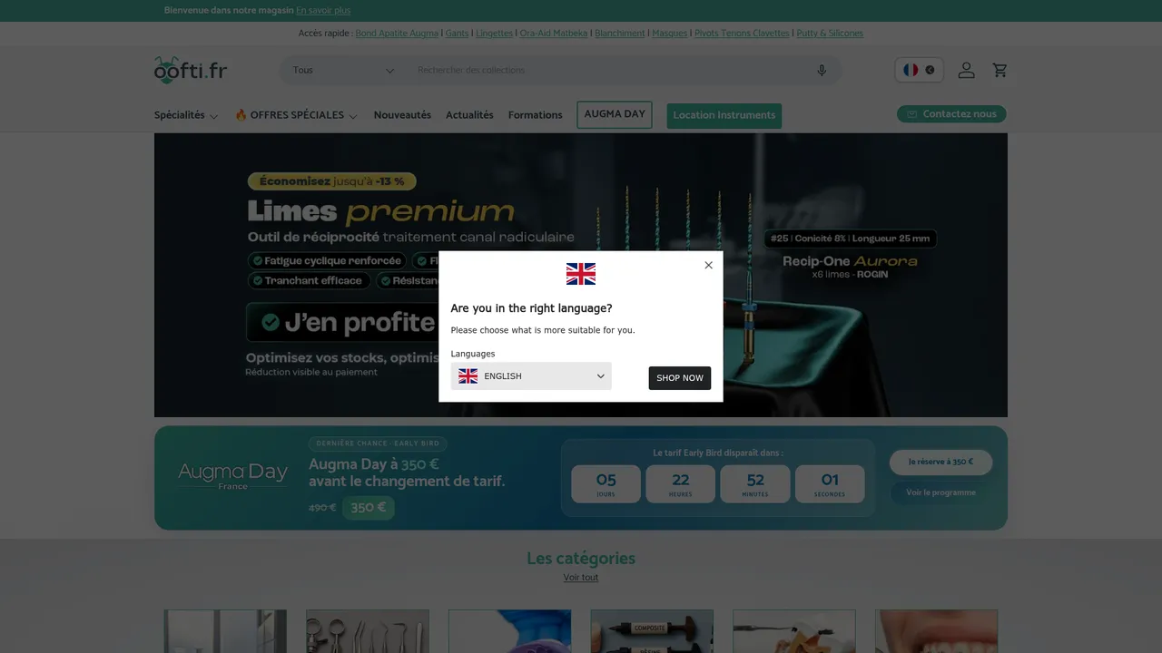 Screenshot de oofti.fr