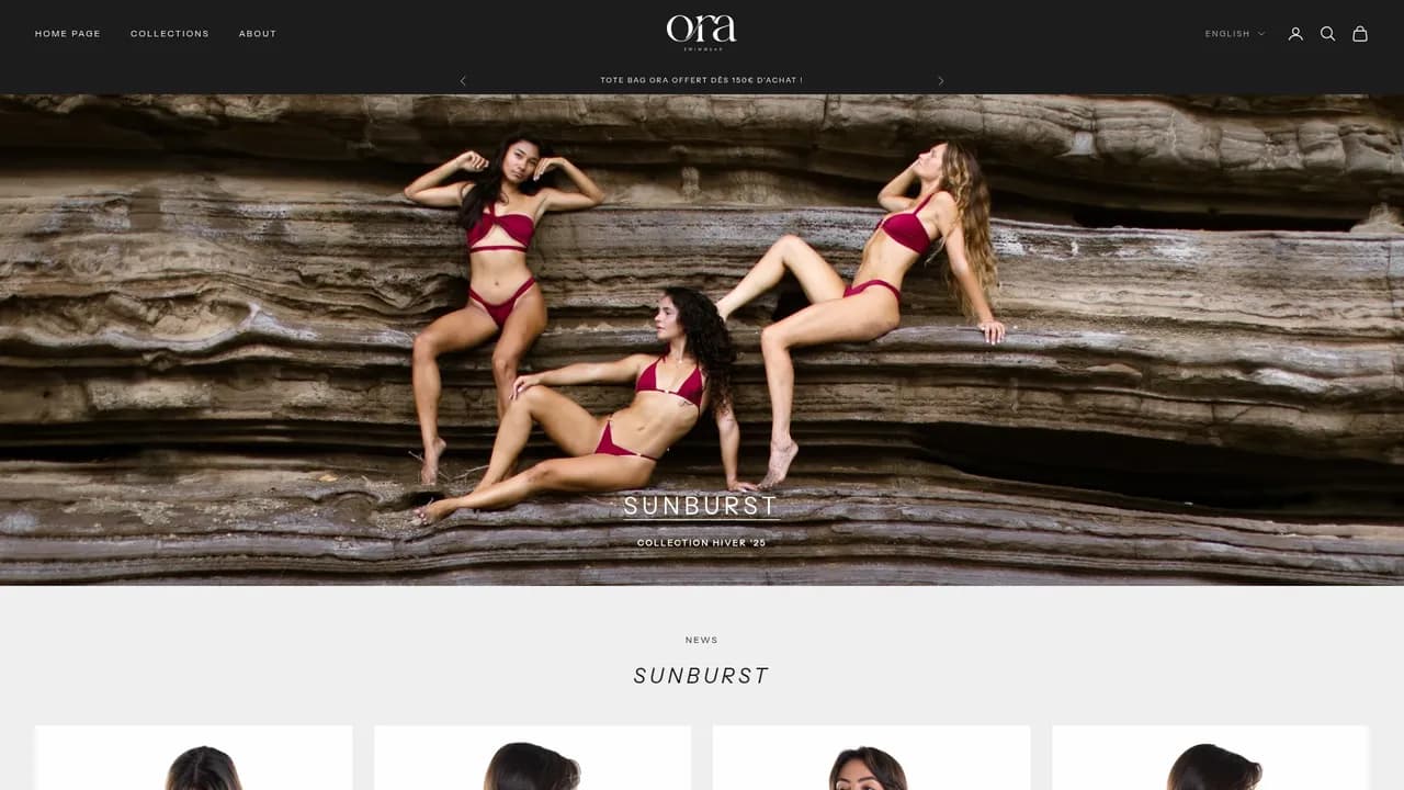 Screenshot de ORA Swimwear