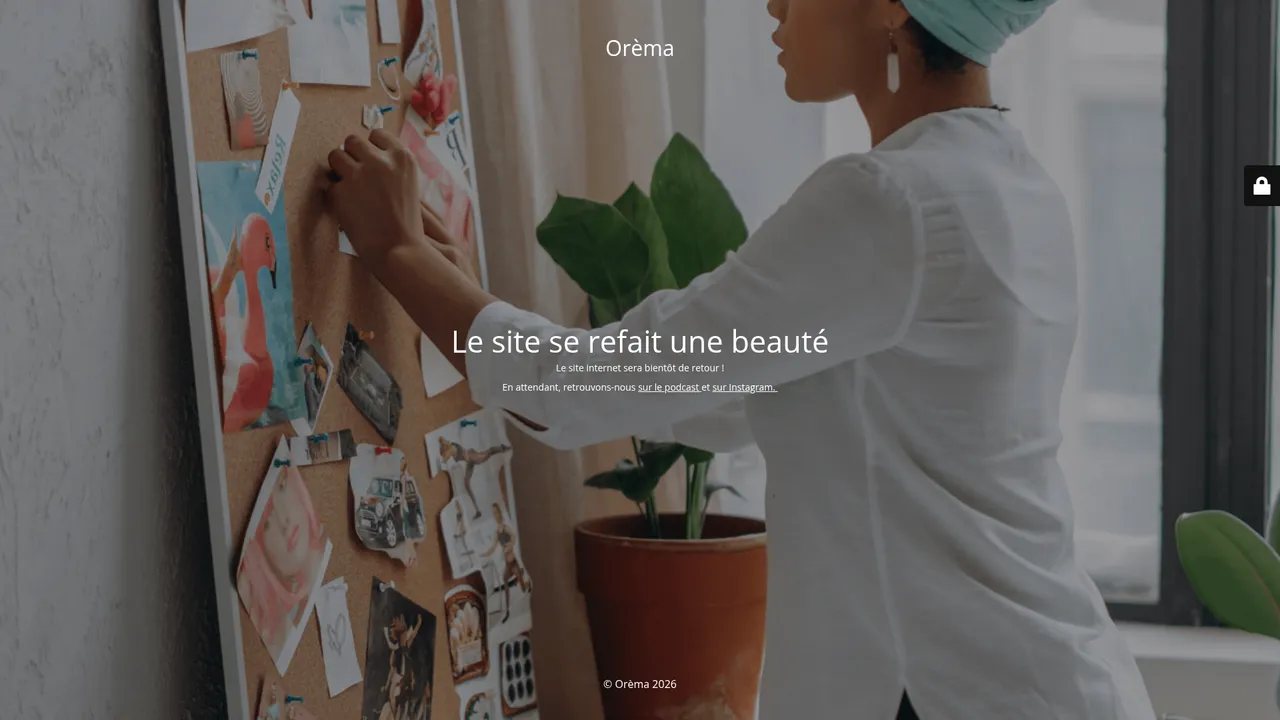 Aperçu du site Orema.fr, le spécialiste des bijoux fantaisies