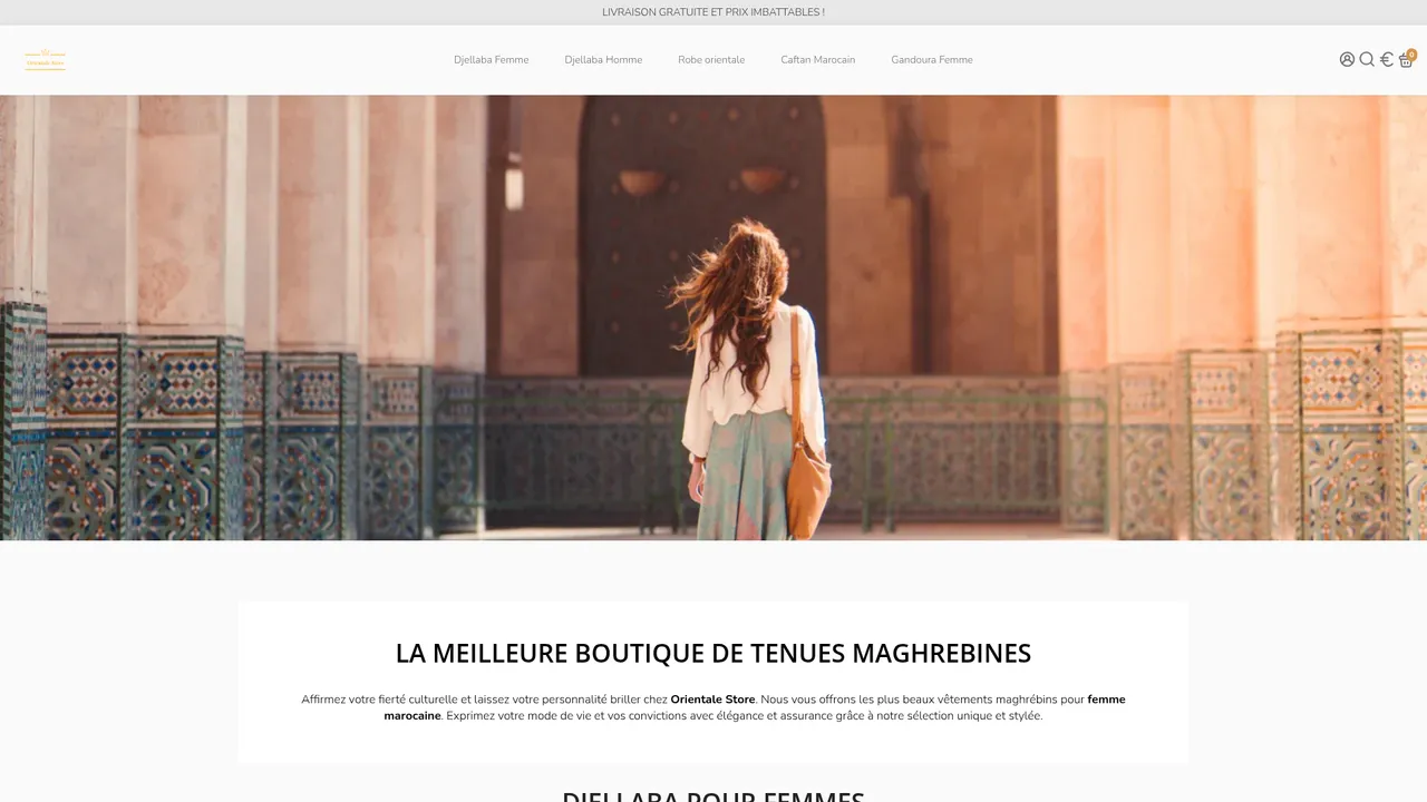 Screenshot de Orientale Store