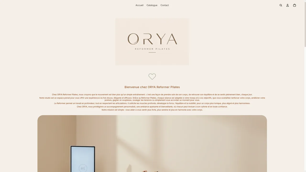 Screenshot de orya-pilates.com