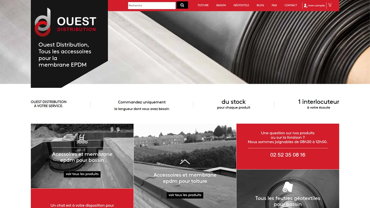Aperçu du site Ouest Distribution