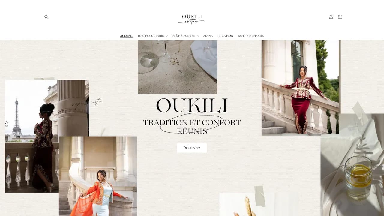 Screenshot de oukilicreation.com