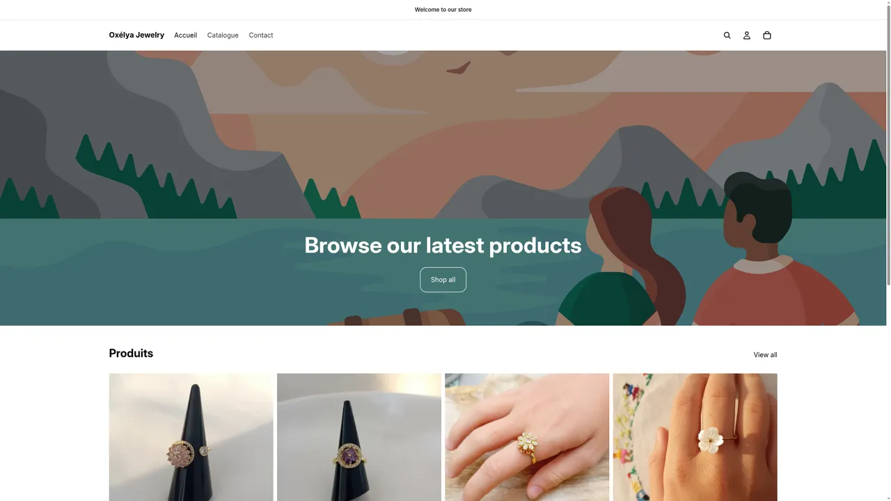 Screenshot de Oxélya Jewelry