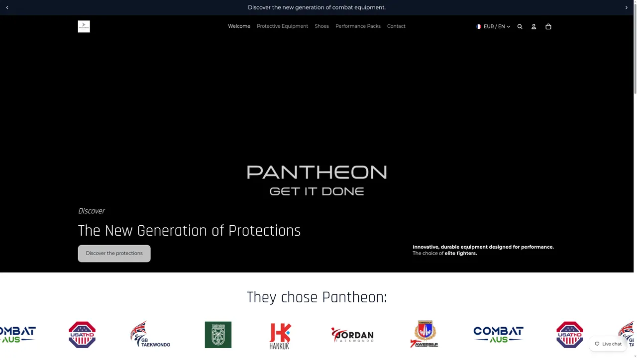 Screenshot de pantheonfrance.com