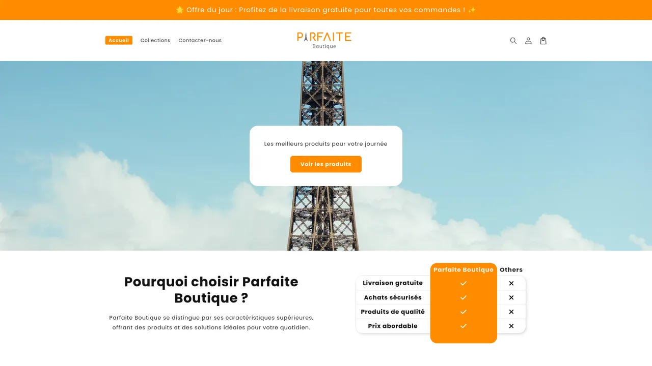 Screenshot de Parfaite Boutique