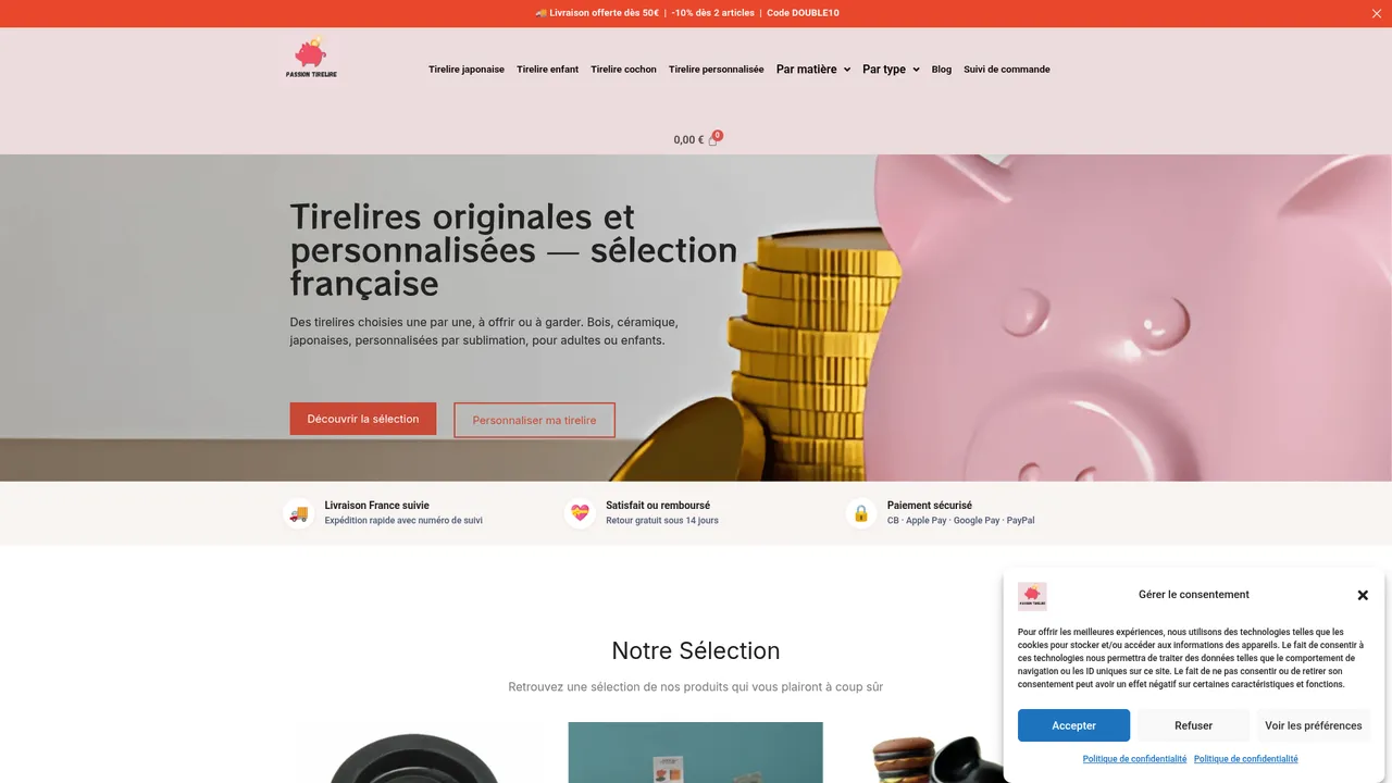 Aperçu du site Passion-Tirelire.fr