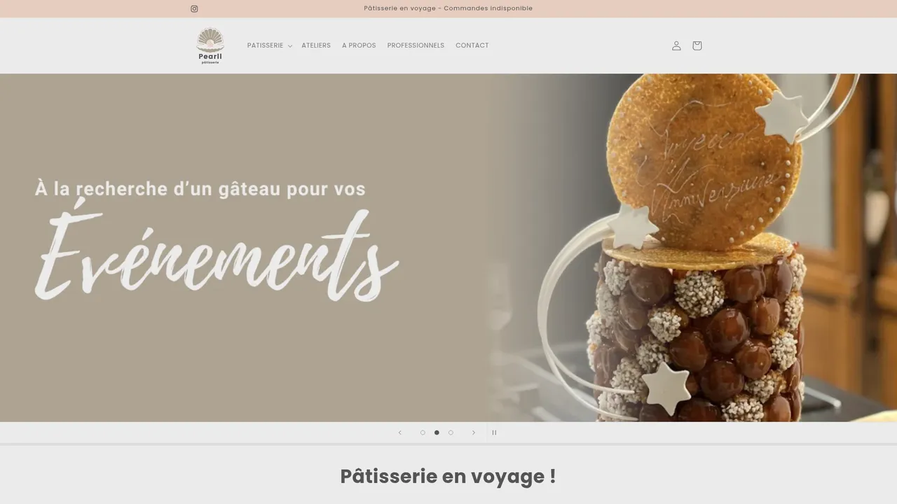 Screenshot de patisserie-pearll.fr