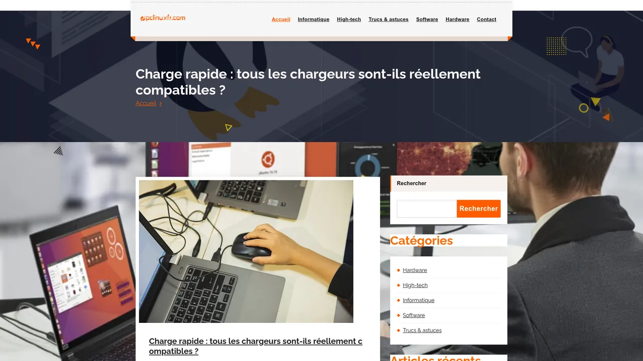 Aperçu du site PClinuxFrance
