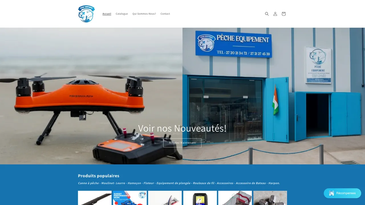 Aperçu du site PÊCHE EQUIPEMENT